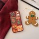 thumbnail image 2 of Funda navideña compatible con iPhone 14, diseño de hombrecito de jengibre rojo con diseño de árbol de Navidad, ideal para mujeres y niñas., 2 of 6