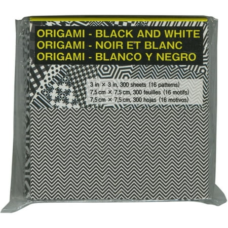 UPC: 0762867014704 | Origami Paper 3 X3  300/Pkg-Black & White