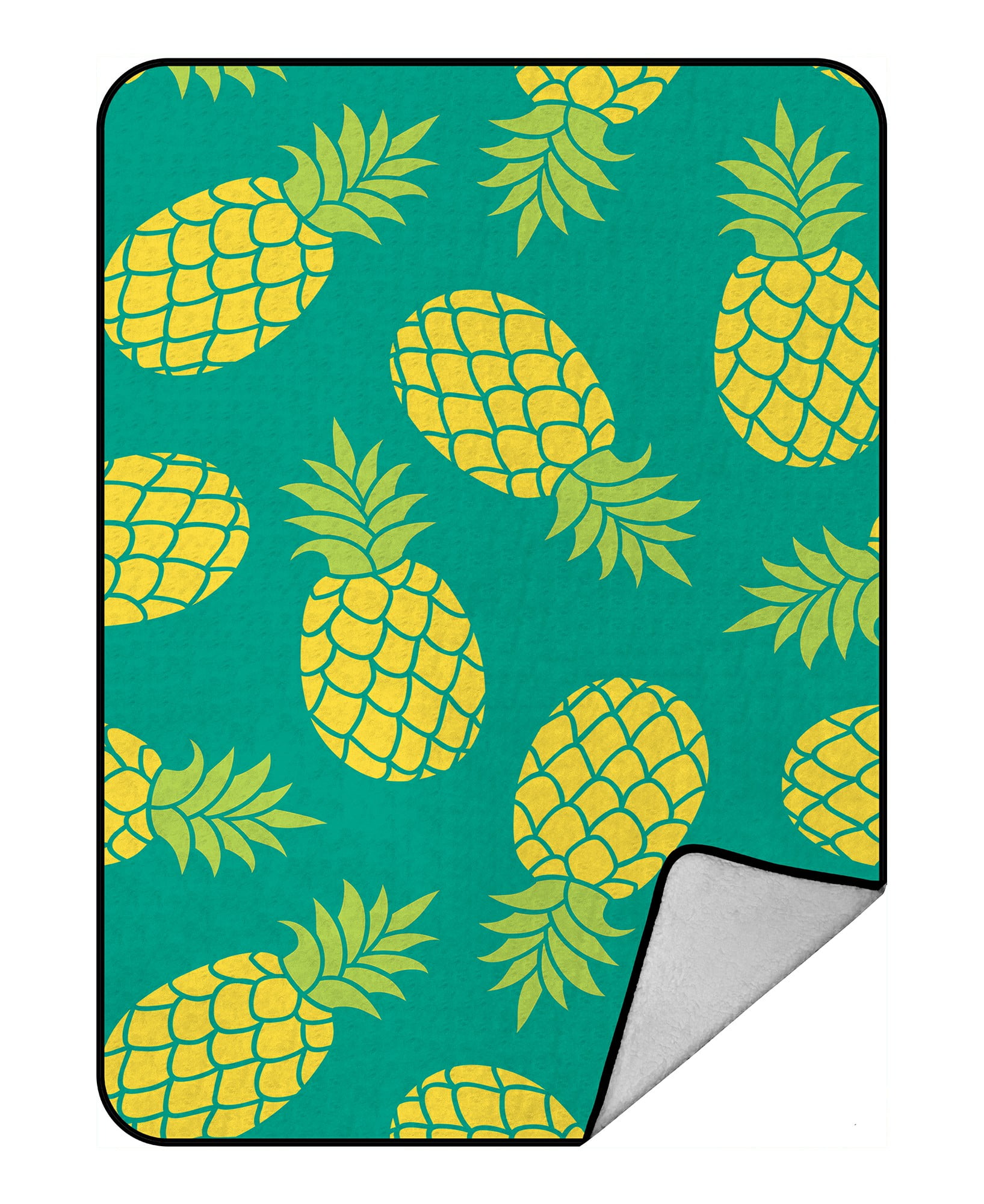 ECZJNT Pineapple Throw Blanket Fleece Blankets Plush Blanket 58x80 Inch