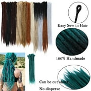 Benehair Dreadlock Extensions Full Head Pack Synthetic Dreads Faux Locs Crochet Hair Reggae Hair Locs Extensions 20inch Dark Black