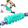 thumbnail image 3 of Flmtop Chewing Resistant Teething Molar Dog Toothbrush with Rope Interaction Pet Toy Green, 3 of 9