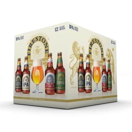 Firestone Walker West Coast IPA Mixed Craft Beer Pack, 12 Pack, 12 fl oz Bottles, 6% ABV