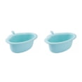 thumbnail image 2 of facefd 1/2/3 TureClos Vegetable Drainer Basket Plastic Sink Strainer Triangular Kitchen Fruit Drainer Suction light blue 2PCS, 2 of 6