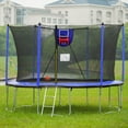 thumbnail image 4 of Alvantor 15ft Trampoline for Kids & Adults Outdoor Round Trampoline with Basketball Hoop and Enclosure Net Blue, 4 of 8