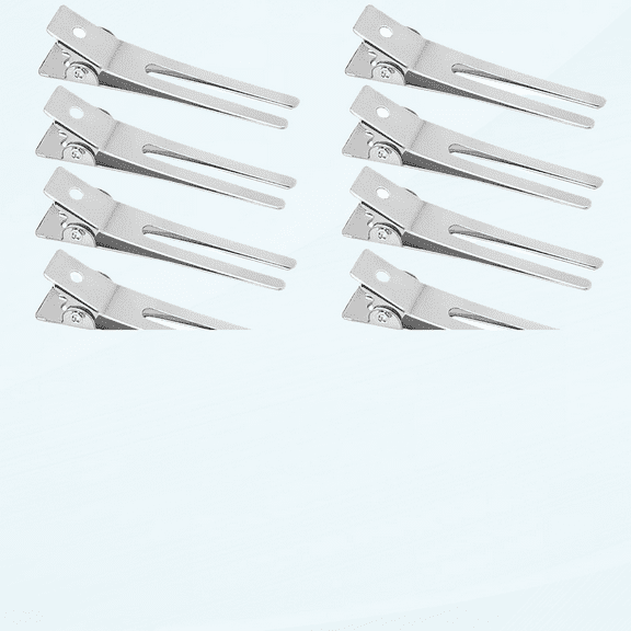 Double Prong Alligator Hair Clips 50 Pack, 1.8"Metal Duck Billed Hair Clips for Styling Sectioning, Hairdressing Styling Hair Clips, Pin Curl clips for Hair, Alligator Roller Clip (silver)