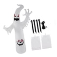 thumbnail image 2 of Fantasma inflable blanco de Halloween de 2,4 m con luces LED de colores para decoración de jardín al aire libre, resistente al agua IP44, enchufe estadounidense de 100 a 240 V, 2 of 15