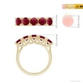 thumbnail image 5 of ANGARA Natural Half Eternity Five Stone 2.2 ct Ruby Wedding Band in 14K Yellow Gold for Women (Size-4.5mm) | July Birthstone, Birthday, Anniversary, Jewelry Gift for Women | Natural Ruby Ring, 5 of 9
