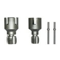 thumbnail image 1 of Pipe Thread Cutting Tool, Integrated Internal & External Pipe Threading Tool, Electric Drill Compatible PVC Pipe Threader Kit, 1/2 3/4 Sizes Rethreading Maker for for Water Pipes, 1 of 7