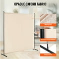 thumbnail image 5 of KFFKFF Space Separator, One-Panel Privacy Barrier, 6FT Indoor Privacy Shield, Segregation Partition for Space Division, Standalone Divider Panel for Workspace, Sleeping Area, Beige, 5 of 9