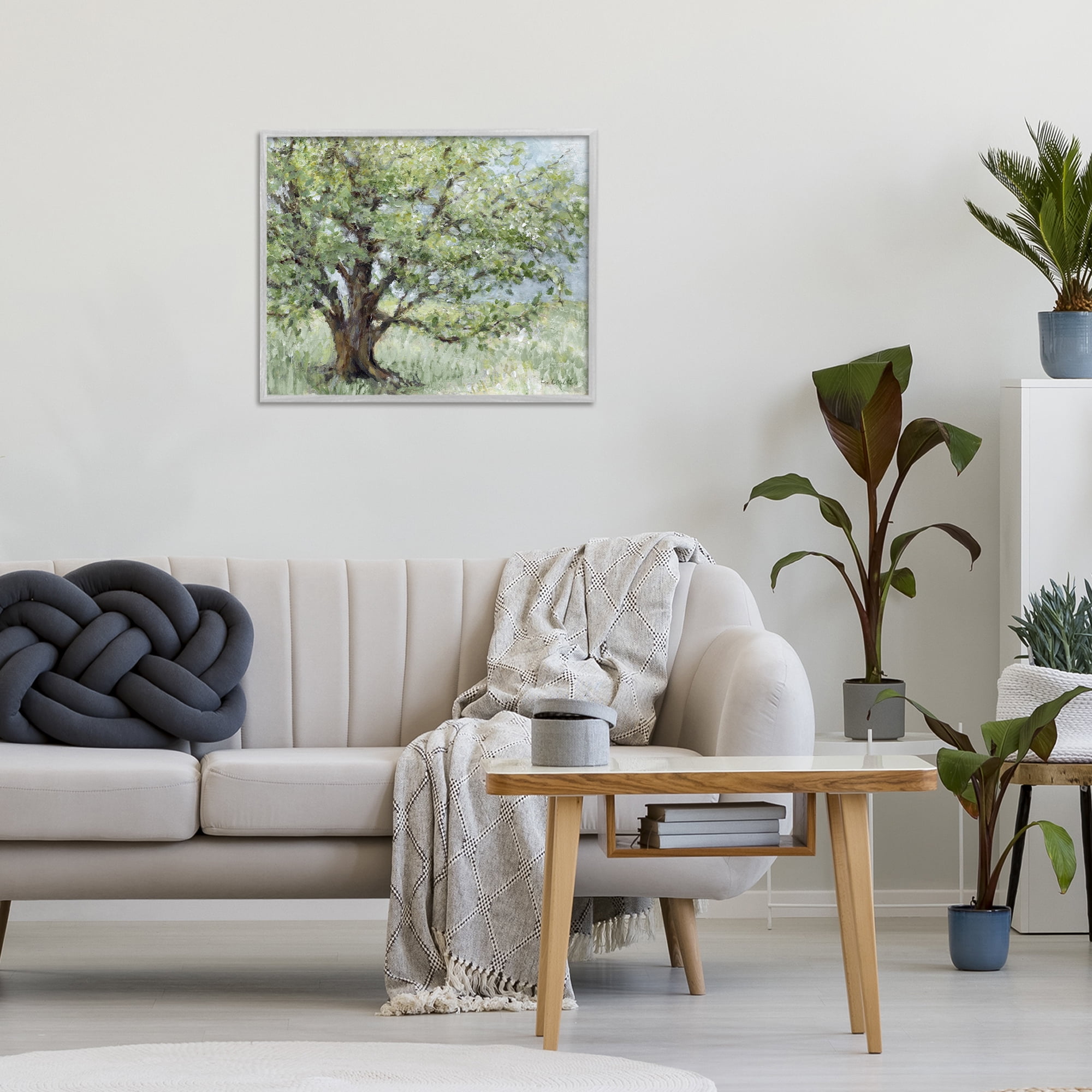 Stupell Industries Summer Oak Splendor Landscape Gray Framed Giclee Art, design by Lanie Loreth
