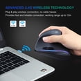 thumbnail image 4 of TRELC Ergonomic , 2.4G Wireless Vertical Optical  with Adjustable Sensitivity (1000/1600/2400 DPI), 6 Buttons for PC, Desktop, Laptop, Notebook (Black), 4 of 6