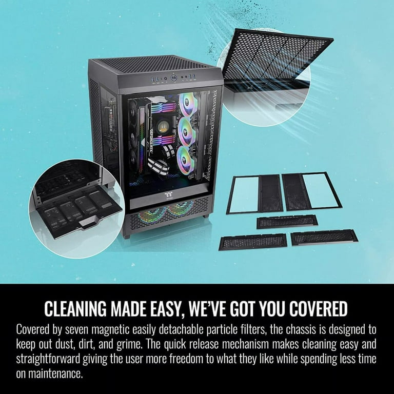 Thermaltake Tower 500 Vertical Computer Case - Black, E-ATX