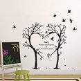 thumbnail image 3 of Etiqueta engomada de la pared de los pájaros del árbol del corazón del amor negro patrón de las palabras de la familia etiqueta de la pared tallada autoadhesiva impermeable Methold JJ16600-00, 3 of 6