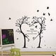 thumbnail image 3 of Etiqueta engomada de la pared de los pájaros del árbol del corazón del amor negro patrón de las palabras de la familia etiqueta de la pared tallada autoadhesiva impermeable Speravity JJ16600-00, 3 of 6