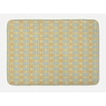 thumbnail image 1 of Ethnic Bath Mat, Old Culture Motifs Triangles and Rhombus Pattern, Plush Bathroom Decor Mat with Non Slip Backing, 29.5" X 17.5", Pale Blue Orange, by Ambesonne, 1 of 2