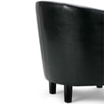 thumbnail image 6 of Atlin Designs Faux Leather Black Tub Chair Unassembled 30"H x 30"W x 28"D, 6 of 9