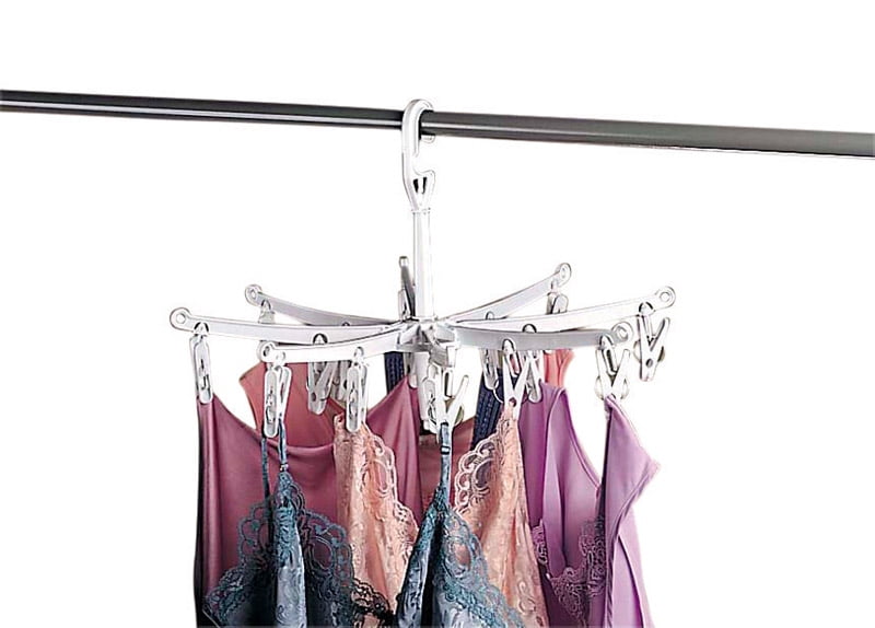 20 Peg Portable Solid Plastic Frame Hanging Clothes Dryer For Outdoor & Indoor 