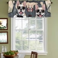 thumbnail image 4 of 2 Pack Valances for Windows, Summer Funny Window Valances for Living Room/Bedroom/Bathroom, Cute Driving Dog Prints Light Filtering Kitchen Curtain Valance Window Treatment 54"W x18" L, 4 of 9