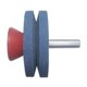 thumbnail image 4 of Afilador de cuchillas para cortacésped de doble capa con piedra de afilar, 2 unidades, con equilibrador de cuchillas para taladro eléctrico manual, 4 of 5
