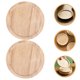 thumbnail image 3 of 2 piezas de taza de escritorio Papas de madera Pavañas de madera Copas de taza resistente al calor, 3 of 5