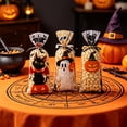 thumbnail image 6 of Miwamany 100pc Halloween Candy Gift Bags, Plastic Pumpkin Ghost Bat Treat Pouches with Ties, Waterproof Goodie Bags for Party Favors, Trick or Treat, Popcorn Cookie Wrapper, 6 of 6