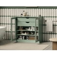 thumbnail image 3 of 100% Solid Wood 32" Bathroom Cabinet with Clear Glass Doors, 2-Drawers and Adjustable Shelves, 3 of 5