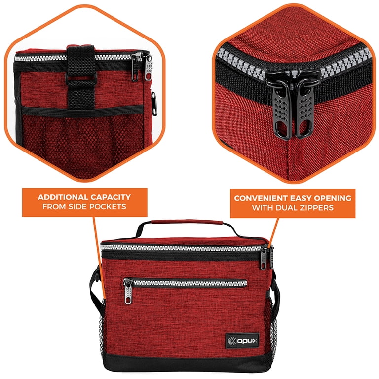 Wave Insulated Lunch Bag For Kids & Adults - Leak Proof, Easy To Clean, Front Pocket - School, Work, Picnic