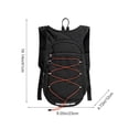 thumbnail image 3 of Fasiaou 20L Lightweight Cycling Hiking Backpack with Waterproof Nylon, Breathable Mesh Backrest and Multiple Compartments for Outdoor Travel and Camping,Black, 3 of 6