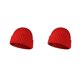 thumbnail image 2 of Minnieouse Gorro para adultos, cómodo, elegante, grueso, cálido, tejido, gorros artesanales, gorro con Color Simple para invierno, rojo Rojo 2piezas, 2 of 6