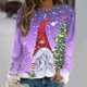 thumbnail image 1 of Ropa Harajuku de Papá Noel para mujer, Camiseta de algodón de gran tamaño, Tops informales con cuello redondo, ropa de calle de manga larga a la moda para mujer, 1 of 4
