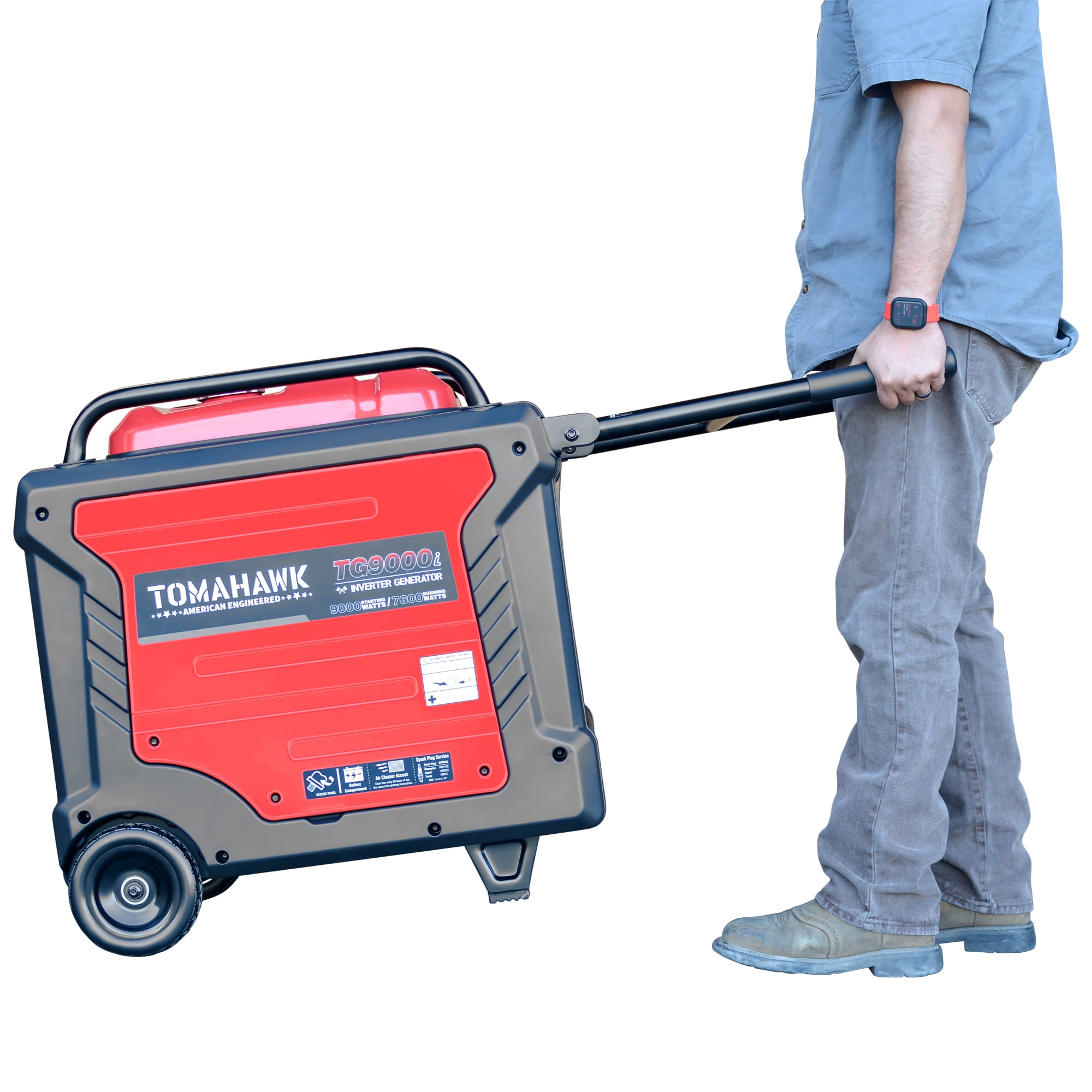 9000 Watt Inverter Generator Electric Start Super Quiet Portable Gas Power Residential Home Use