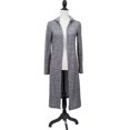 thumbnail image 2 of SAY Styles All Your Women Heather Knitted Soft Open Front Long Hooded Cardigan Sweater 2 Colors (Small, Grey), 2 of 5