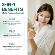 Fortify Skincare Under Eye Patches with Caffeine & Collagen – 3-in-1: Detox, Treat, Boost – Dermatologist Tested, Korean Skin Care – Depuffing Eye Pads for Wrinkles & Dark Circles – 5 Pairs