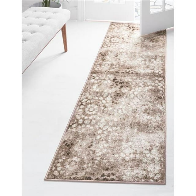 Unique Loom 3137759 2 x 13 ft. Larvotto Sofia Runner Rug, Brown