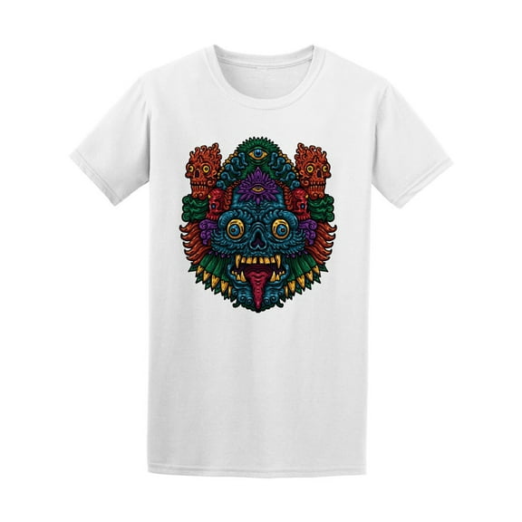 Colorful Indonesian Bali Mask T-Shirt Men -Image by Shutterstock, Male Small