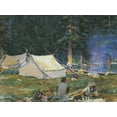 thumbnail image 2 of Sargent, John Singer 18x15 White Modern Wood Framed Museum Art Print Titled - Camping at Lake OHara, 1916, 2 of 4