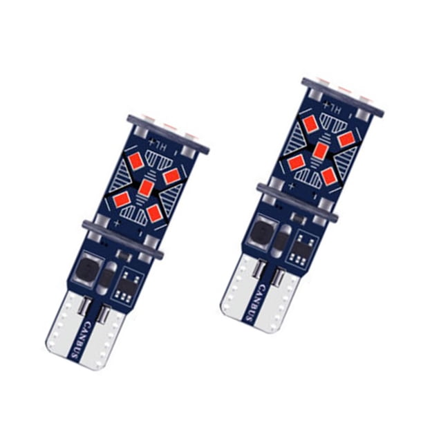 Riwesomey 2 uds luz de estacionamiento de coche 6000-6500k 10 194 168 15 bombilla de lectura de coche 5W LED lámpara de matrícula lámpara Type10 NO10