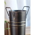 thumbnail image 4 of 2 - in - 1 Metal Umbrella Bucket for Entryway, Galvanized Rust - Resistant Umbrella Stand & Floral Vase, Multi - Use Organizer for Canes/Clubs, Design for Porch, Indoor & Office,B, 4 of 7