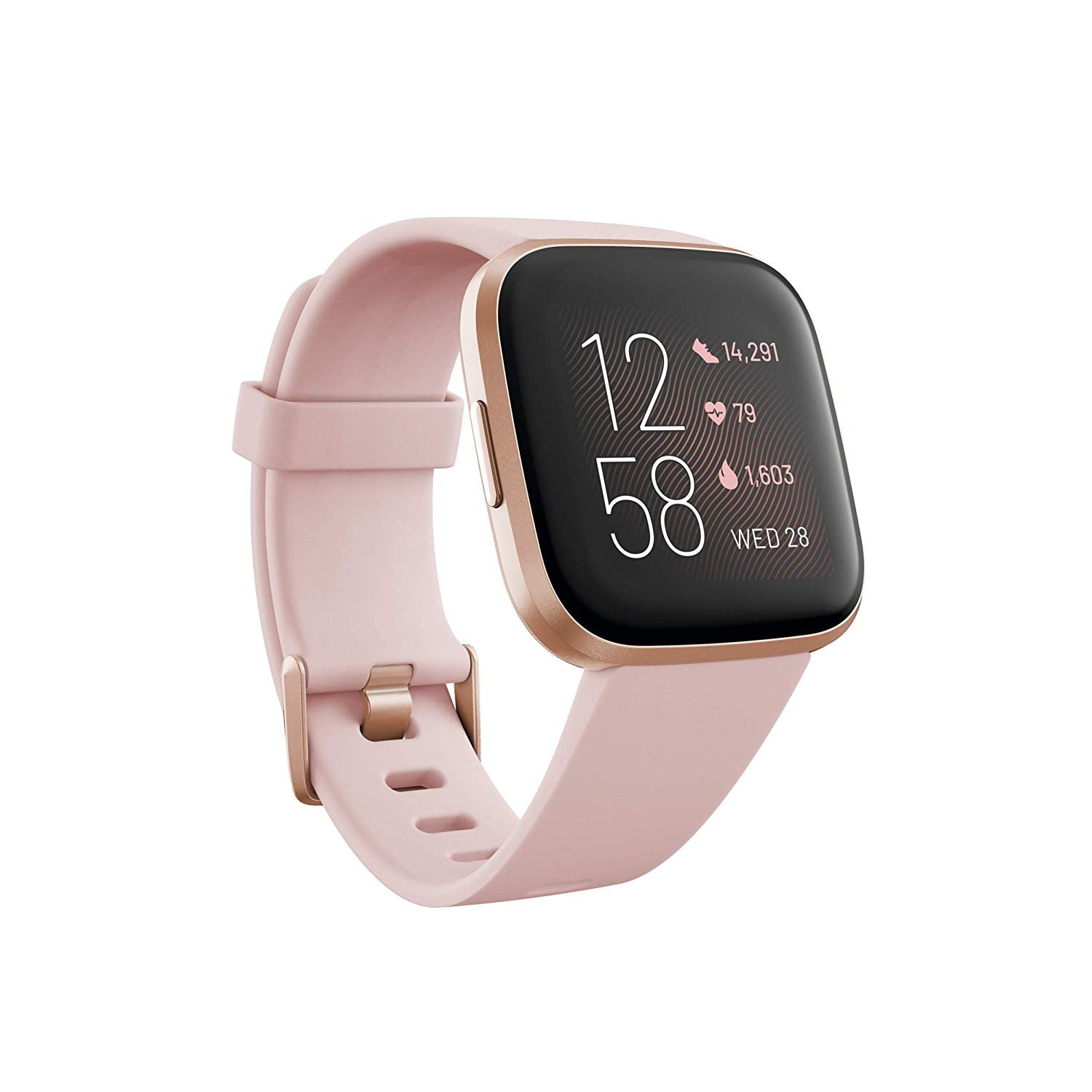 Fitbit Versa Smartwatch Activity Tracker Peach/Rose Gold Aluminum 