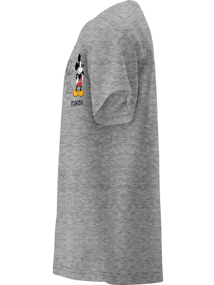 Disney Mickey Youth Gray Tee Shirt, XS-XL (Boy's)