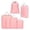 Pink, variant on 4Pcs Multi-Size Compression Travel Storage Cubes Transparent Mesh Expandable Luggage Organizer Pouches Space Saving for Travel Closet Clothing Sorting