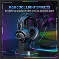 thumbnail image 6 of ONIKUMA Wired Gaming Headset, RGB Lighting, Dual Head Beam, Memory Foam Earmuffs, Flexible Mic, 50mm Bass Speakers, 3.5mm USB Interface, Black, 6 of 14