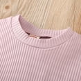 thumbnail image 5 of Baby Boys Girls Gifts Infant Kids Baby Boys Girls Ribbed Stitch Tops T-shirt Shorts Outfits Set Going Out Outfits for Girls, 5 of 9