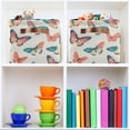 thumbnail image 6 of Yayeee 2 Pack Canvas Storage Basket with Handles for Shelves Fabric Bins Closet Organizer, Colorful Butterflies, 6 of 8