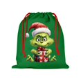 thumbnail image 1 of Cartoon Green Printing Drawstring Holiday Gift Bag Gift Gift Candy Bag Children'S Holiday Snack Bag Gift Bag Gift Children's Holiday Snack Bag Gift Bag Gift Home Decorations, 1 of 1