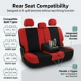 thumbnail image 4 of FH Group Car Seat Covers Light & Breezy Flat Cloth, Full Set w/ Carpet Floor Mats With Colored Trim, 4 of 10