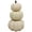 White, variant on 3-Color Artificial Stacked Pumpkin Tower, 7.48" Mini Faux Pumpkin Decoration, Paintable Harvest Pumpkin Ornament, Reusable Fall Tabletop Decor for Halloween Thanksgiving Farmhouse Home Party