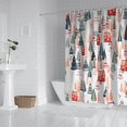 thumbnail image 2 of Christmas Tree and House Pattern Shower Curtain 72"x72" ,Bathroom Decorative Shower Curtains Set with 12 Hooks,Modern Waterproof Washable Shower Curtain, 2 of 6
