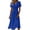Blue&01, variant on Summer Dresses for Women Elegant V Neck Short Sleeve Wrap Wedding Guest Dress Casual Semi-Formal Fit Work Dresses Blue M