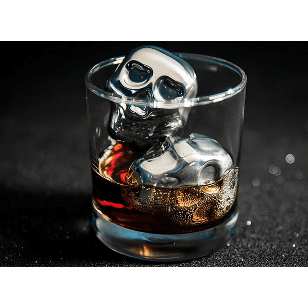304 stainless steel creative skull ice wine stone red wine liquor whiskey ice cubes ice cubes bar wine set